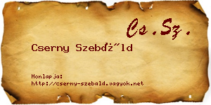 Cserny Szebáld névjegykártya